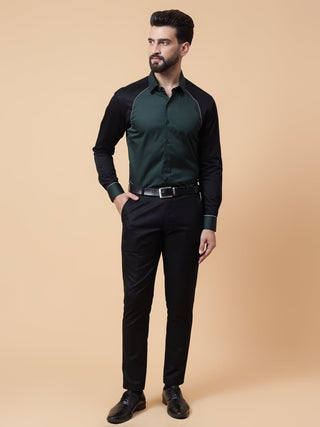 Raglan sleeves color block shirt