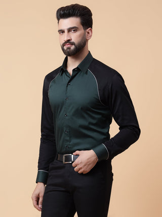 Raglan sleeves color block shirt