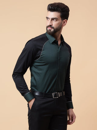 Raglan sleeves color block shirt