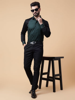 Raglan sleeves color block shirt