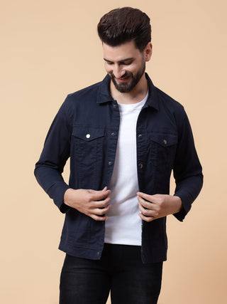 Solid jacket with snaps