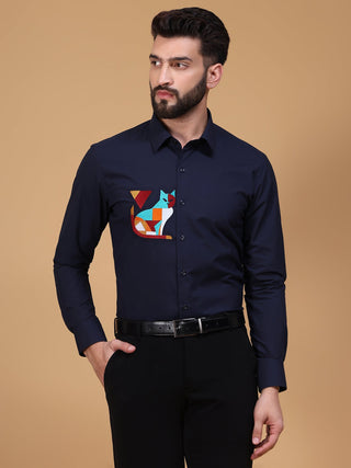 CAT EMBROIDERY SHIRT