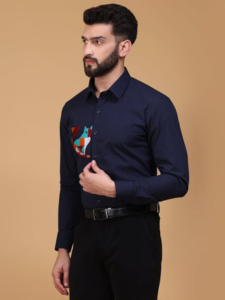 CAT EMBROIDERY SHIRT
