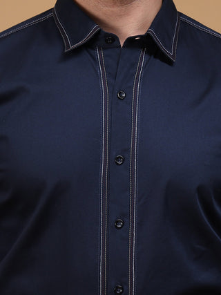 CONSTRAST STITCH SHIRT
