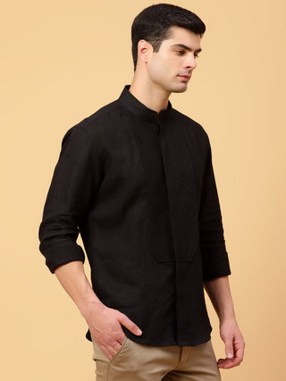 COTTON SHIRT WITH FINE TUCKS