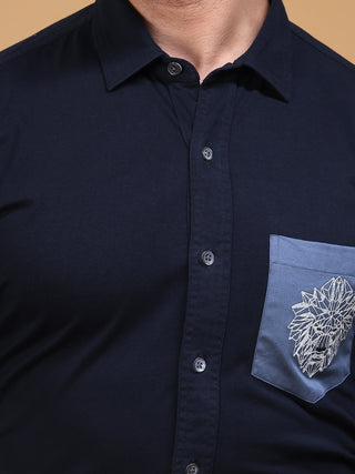 SHIRT WITH GEO EMBROIDERY