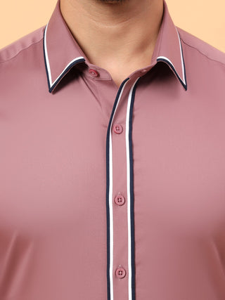 double piping shirt
