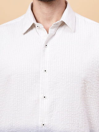 OMBRE DYE SHIRT WITH STITCH TEXTURE