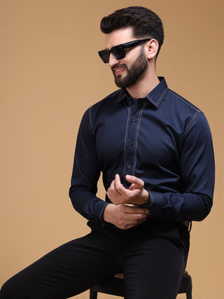 CONSTRAST STITCH SHIRT