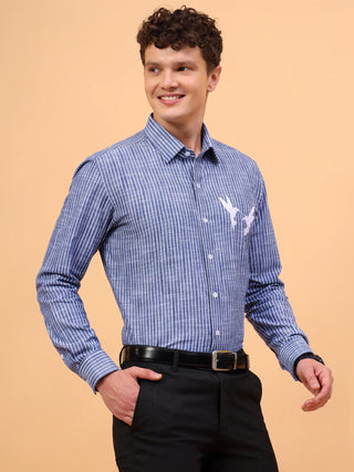 Stripe birds shirt