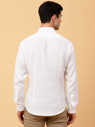 BAND COLLAR LINEN SHIRT
