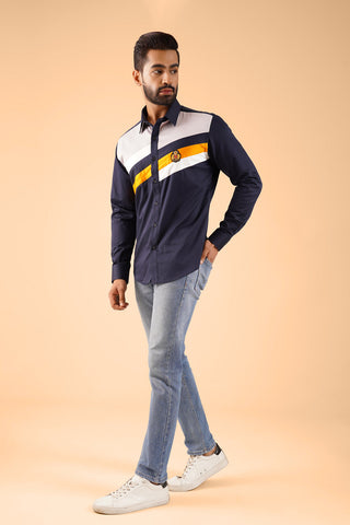 Polo Shirt with Embroidery Patch
