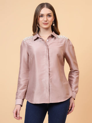 Pearl Embroidery Shirt
