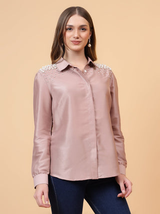 Pearl Embroidery Shirt