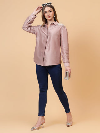 Pearl Embroidery Shirt