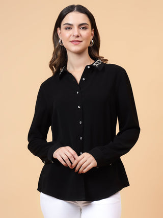 Black Rhinestone Shirt