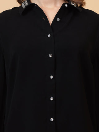 Black Rhinestone Shirt