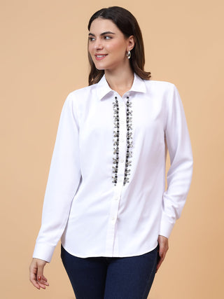 White Rhinestone Shirt