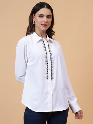 White Rhinestone Shirt