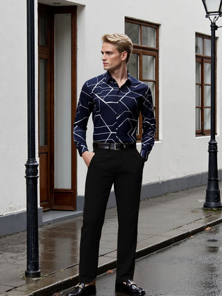 Big geo print shirt