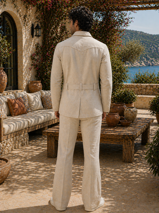 linen safari shacket
